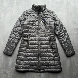 Patagonia Parka Jacket Womens Small Gray Full Zip Quilted Puffer Coat STY27695